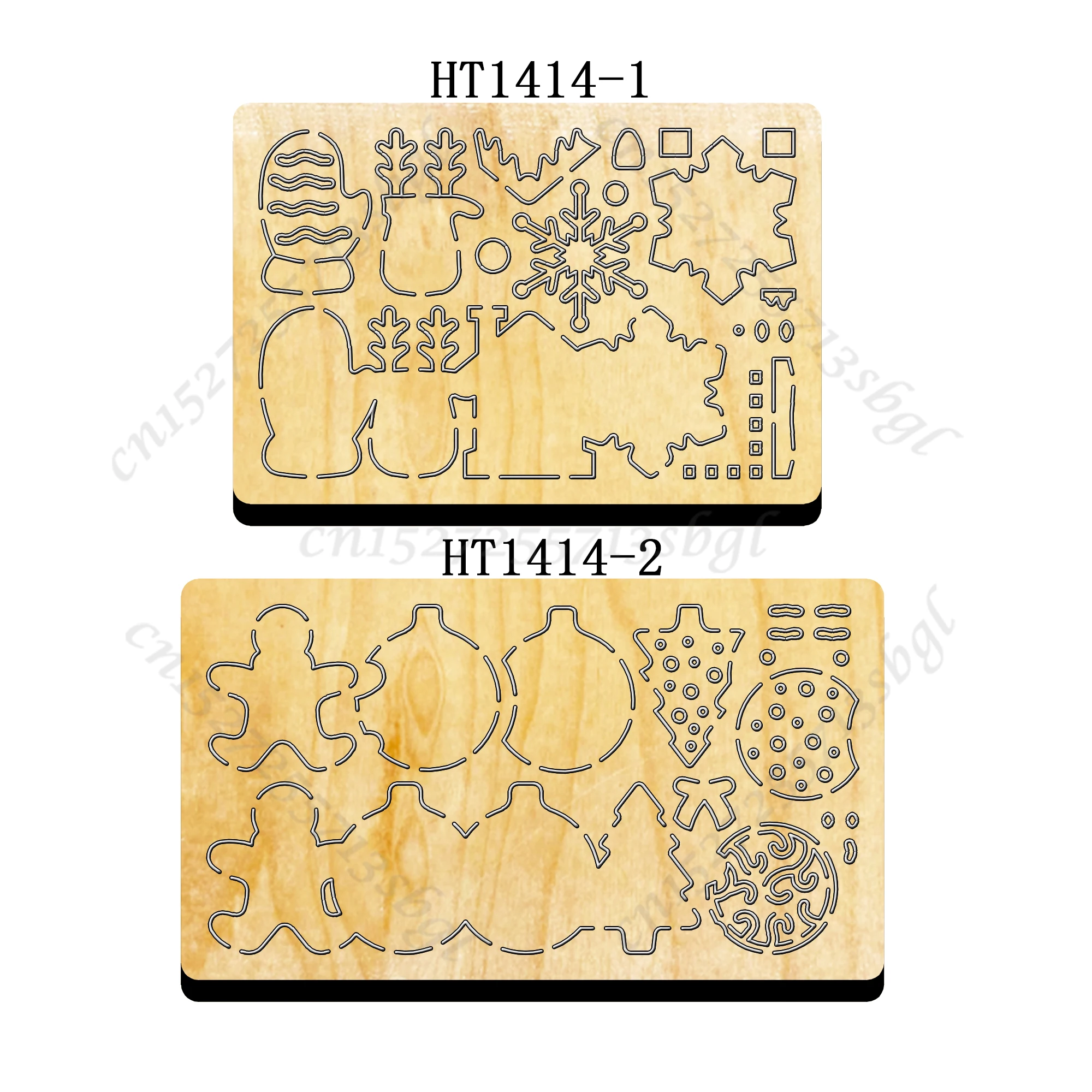 

Christmas Series New Die Cutting And Wooden Mold,HT1414 Suitable For Common Die Cutting Machines On The Market.
