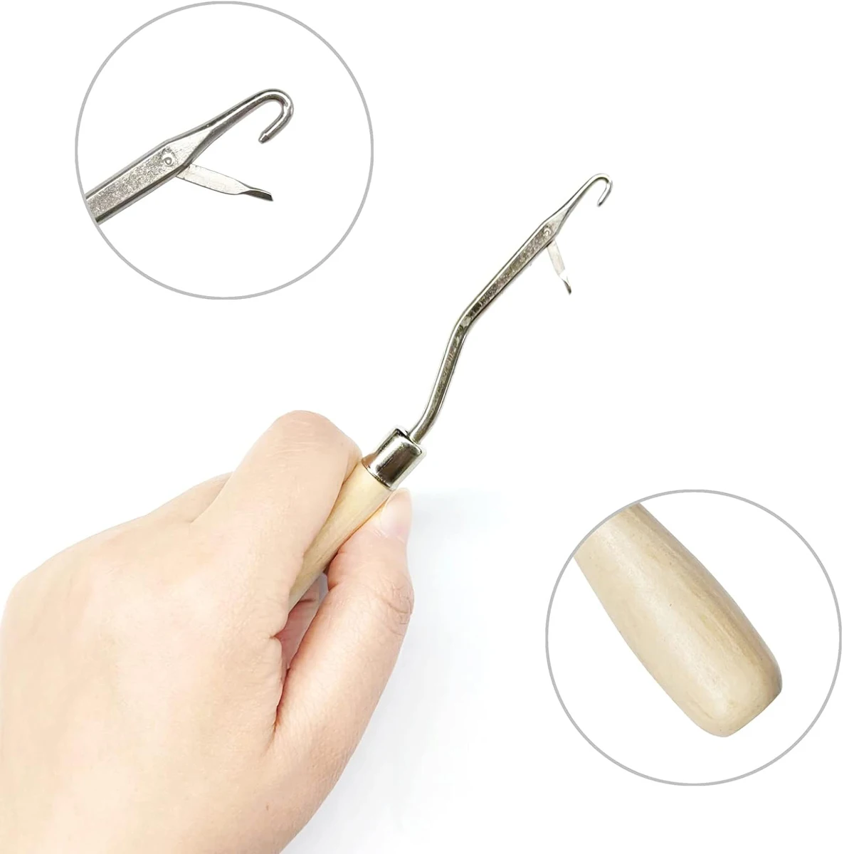 Big Size Wood Latch Crochet Hook Needle Knitt per fare Jumbo intrecciare Dreadlock strumenti per capelli tessitura Dreadlock Extension