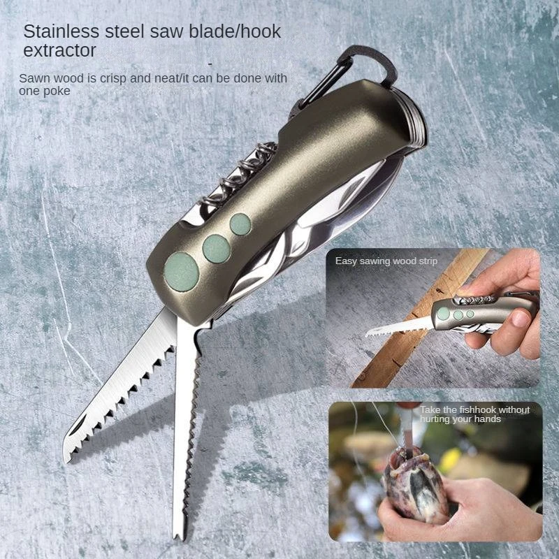 Xiaomi Camping Survival Knife 15 In 1 Stainless Steel Swiss Mini Folding Keychain Knife Outdoor Portable Knife Tools Combination