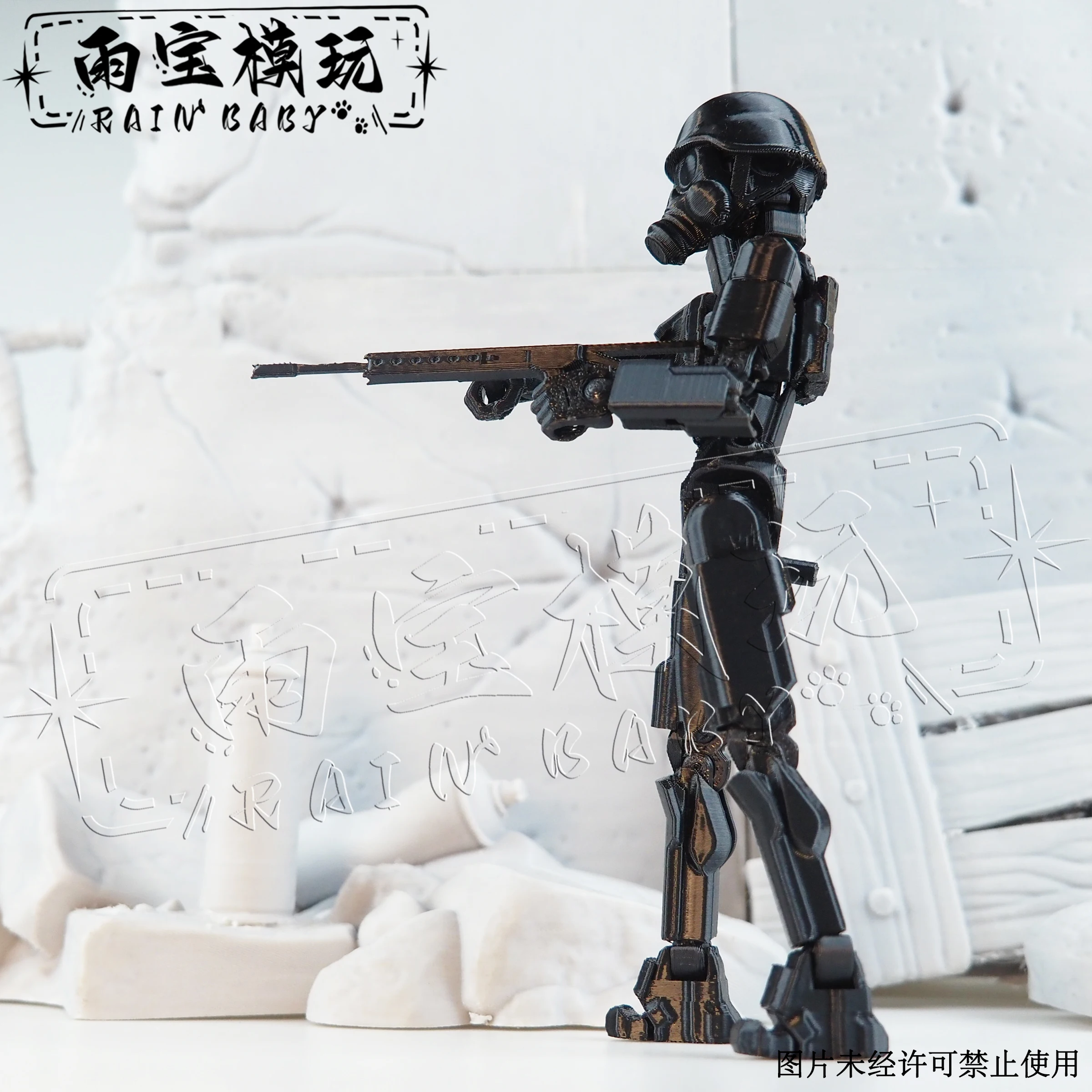 In Stock 3d Printed Articulated Movable Doll Special Forces Handsome Gatlin Sniper Hot Weapon Pack Armor Diy Gift