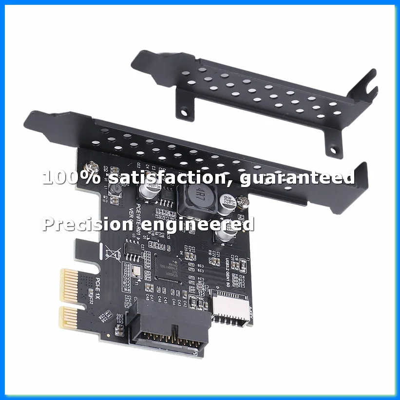 PCI-E 1X To USB 3.2 GEN1 5Gbps 20Pin Front Panel Header (To Type-C Front Panel Header) Front Panel Connector Riser Card-A69M