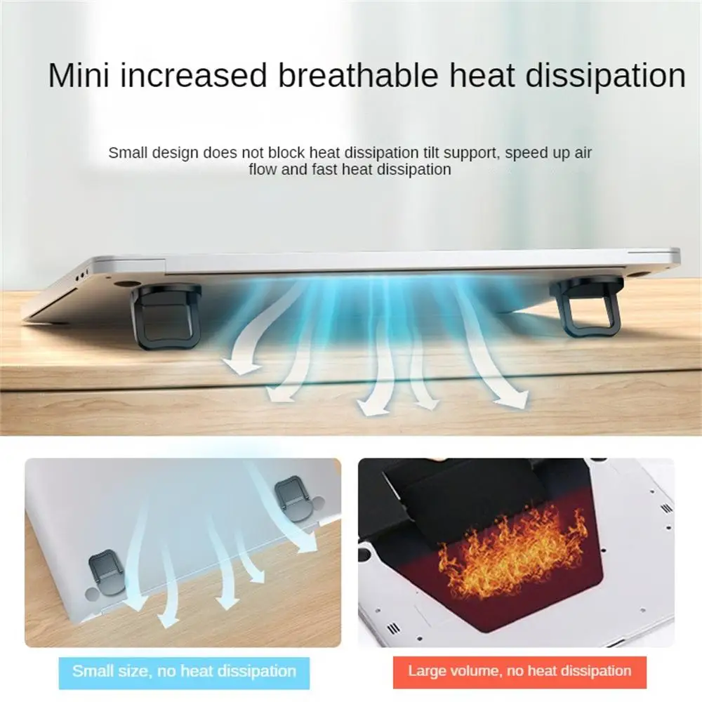 Computer Stand Save Space Place Firmly Mini And Compact Heat Dissipation Double-sided Anti-slip Computer Accessories Easy To Use