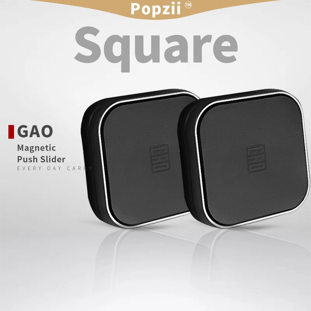 GAO STUDIO Quadrato magnetico EDC Magnete Fidget Slider Adulti Giocattolo antistress Metallo Ufficio Gadget antistress Giocattoli per l'ansia