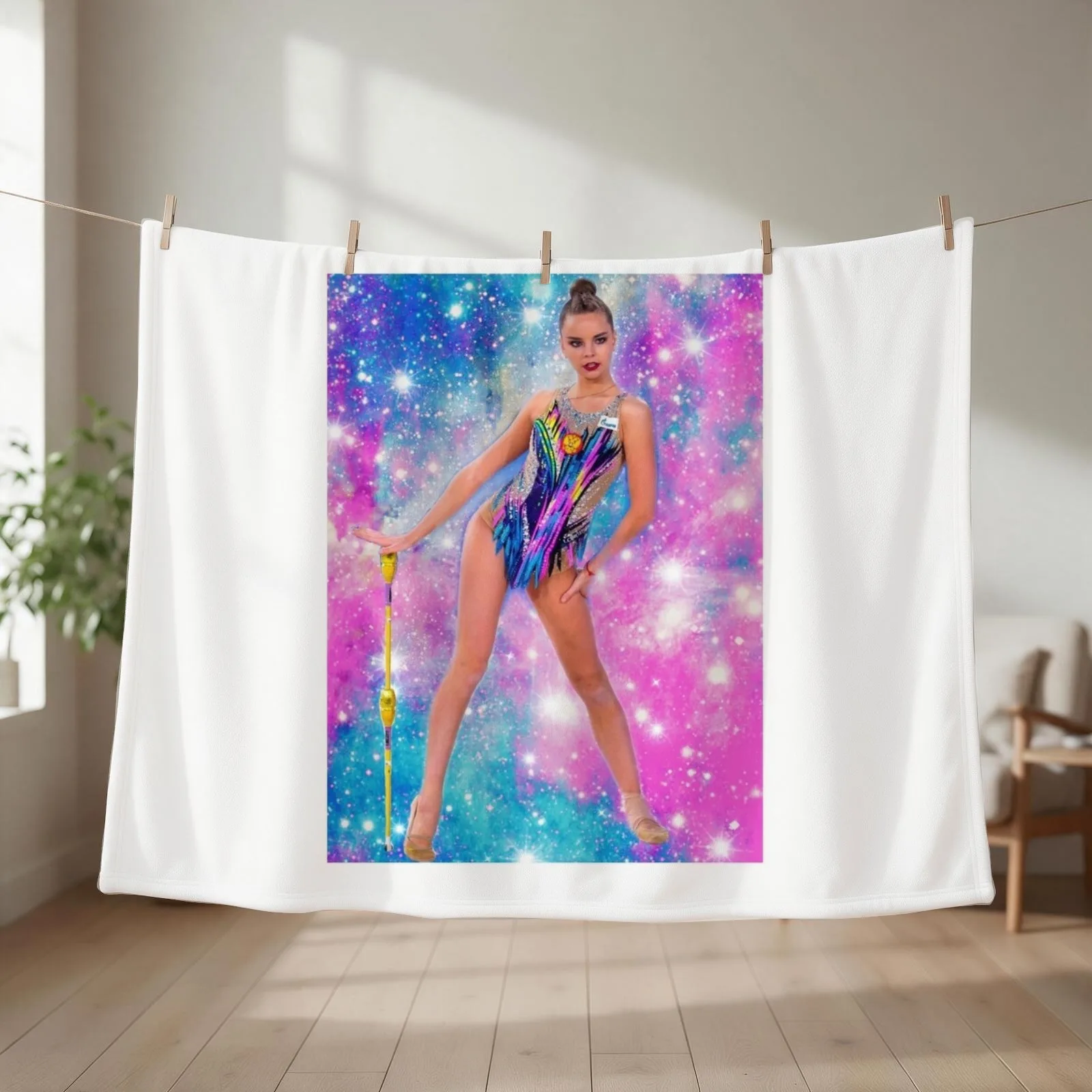 Rhythmic Gymnastics - Dina Averina clubs Throw Blanket Plaid on the sofa Hair Sleeping Bag Plaid Blankets