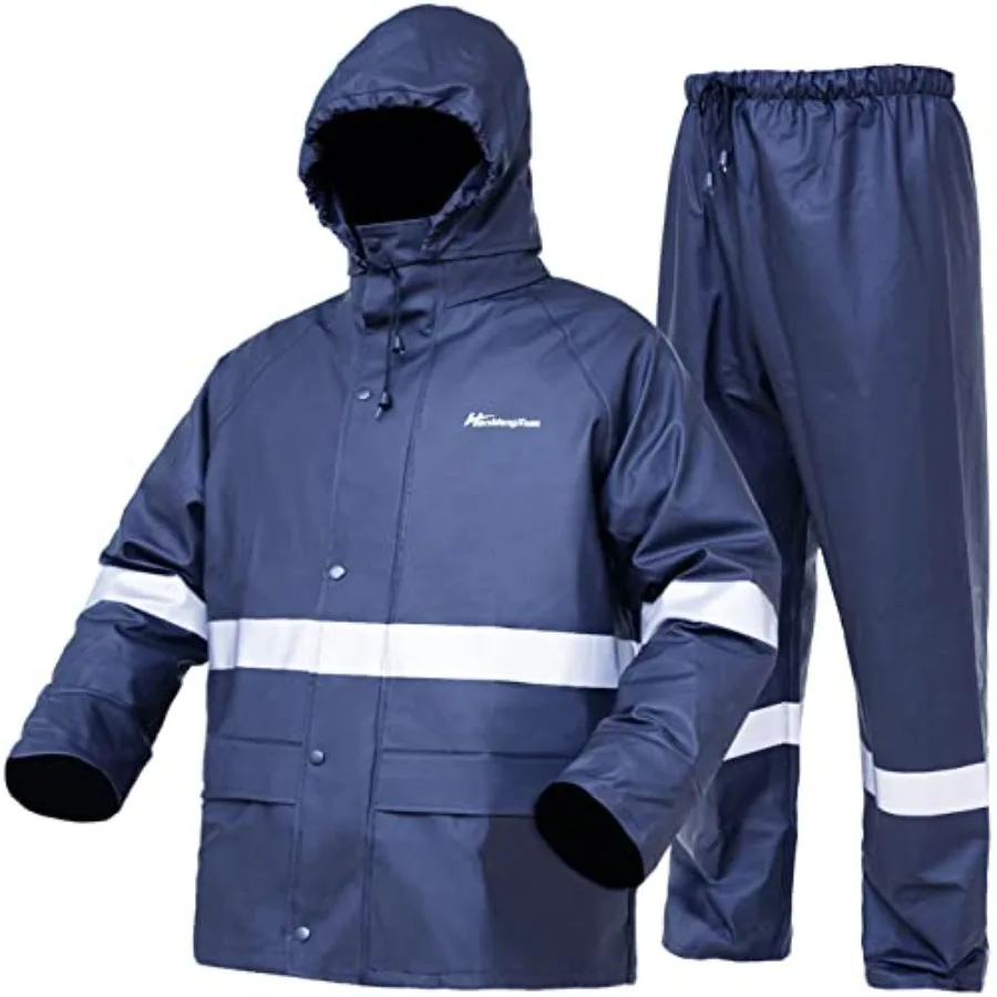 

Rain Suits for Men Waterproof Heavy Duty Rain Gear Women Jacket Coat with Pants