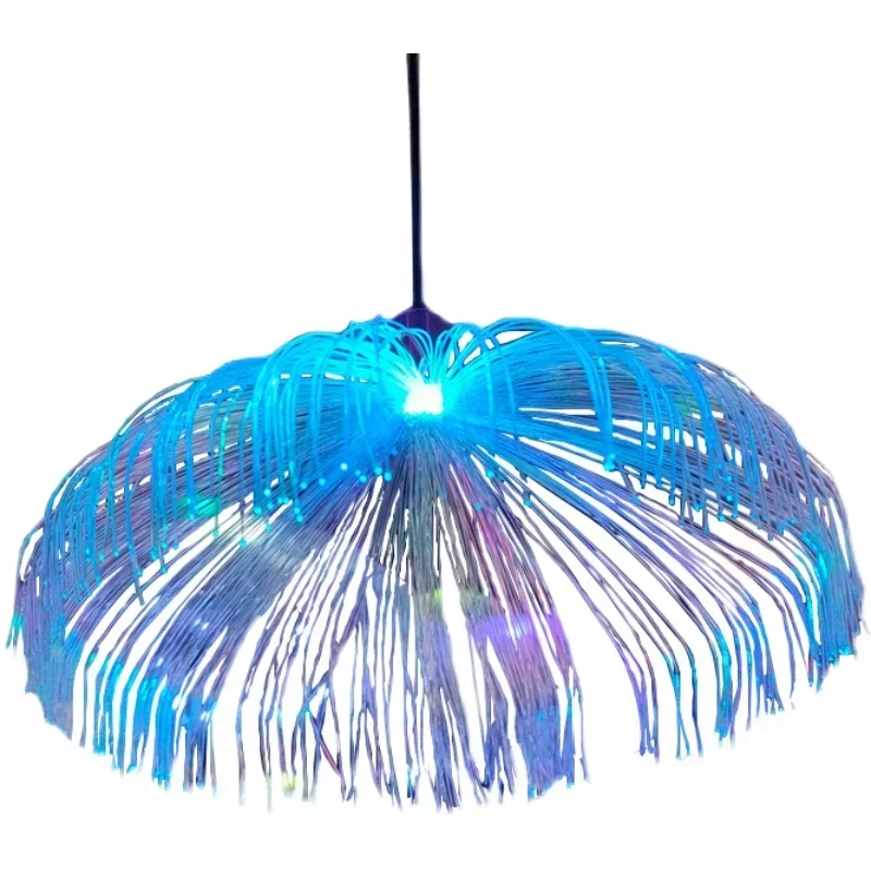 Jellyfish light color changing LED optical fiber  restaurant clear bar atmosphere chandelie outdoor waterproof decoration