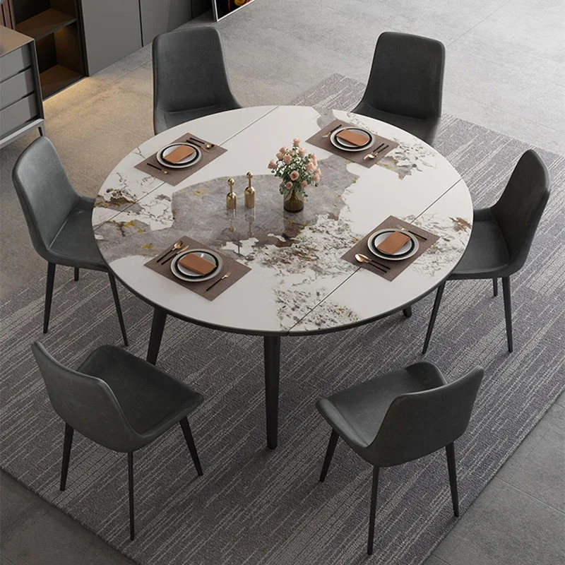 

Italian Modern Simplicity Dinning Table Kitchen Marble Design Tables Living Room Adjustable Mesas Restaurante Luxury Furniture