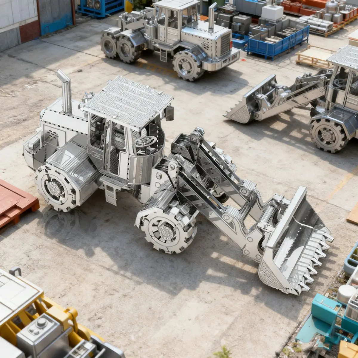 Bulldozer 3D Metal Puzzle Kits Mechanical Engineering Vehicle Assembly Model Jigsaw Puzzle Toys For Adult Decoration