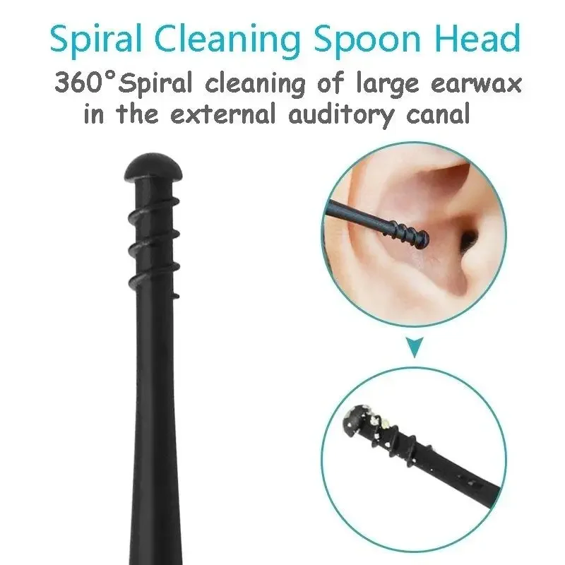 5pc Weiche Silikon Ohr Pick Earpick Ohr Wachs Kürette Entferner Ohr Reiniger Löffel Spirale Ohr Sauber Werkzeug – Detail 4