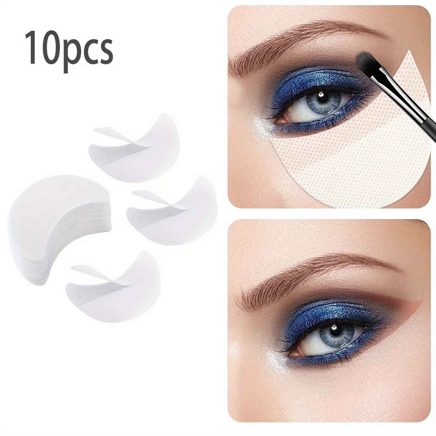 

10/20Pc Eyeshadow Shields Gel Pad Patches Eyeshadow Stencils For Prevent Makeup Residue Lint Free For Eyeliner Eyelash Extension