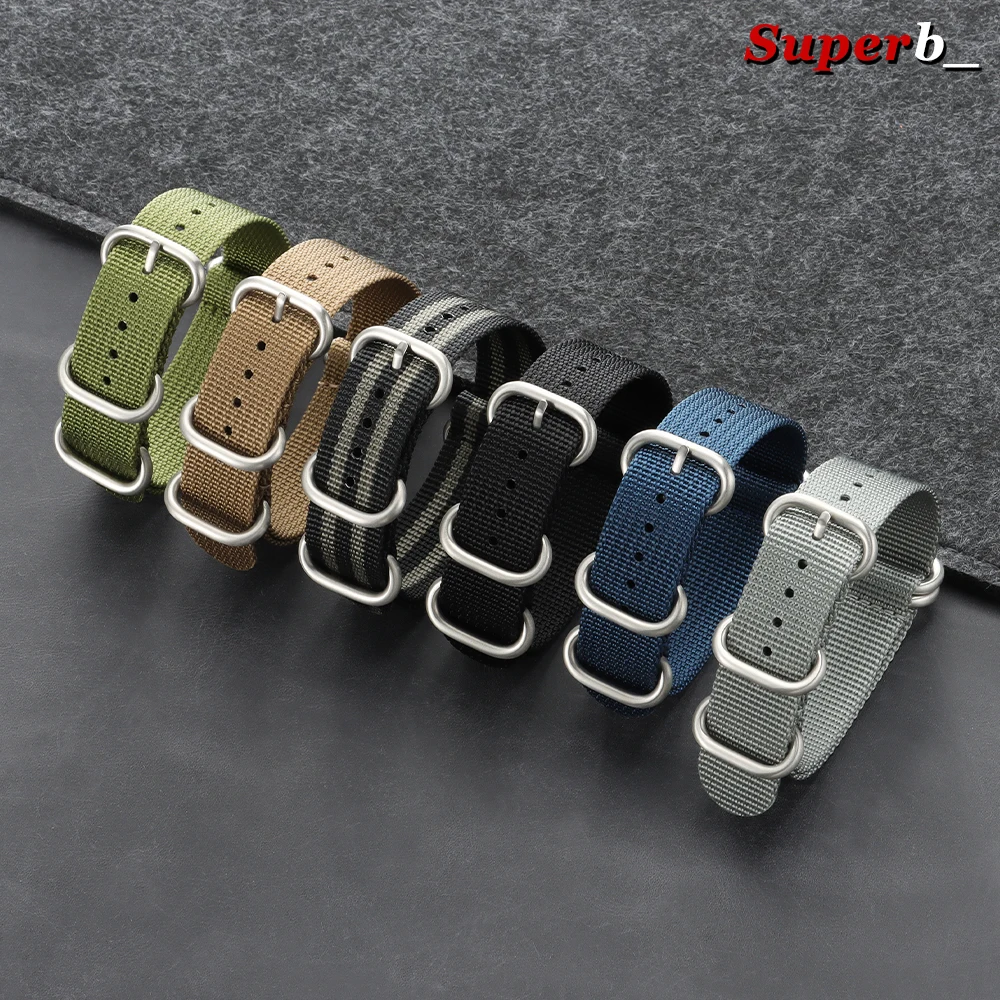 Military Casual Watchband High Quality Nylon Watch Band for Omega 18mm 20mm 22mm Strap for Seiko Army Sports Replace Bracelet