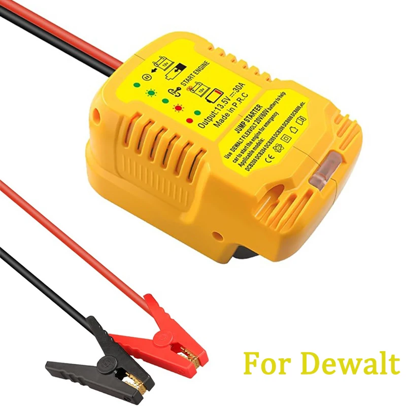 

Suitable for DeWalt 18V 20V Battery Jumper Cables adapter Automotive Booster Cable Adapter for Jump Starting Dead or Weak