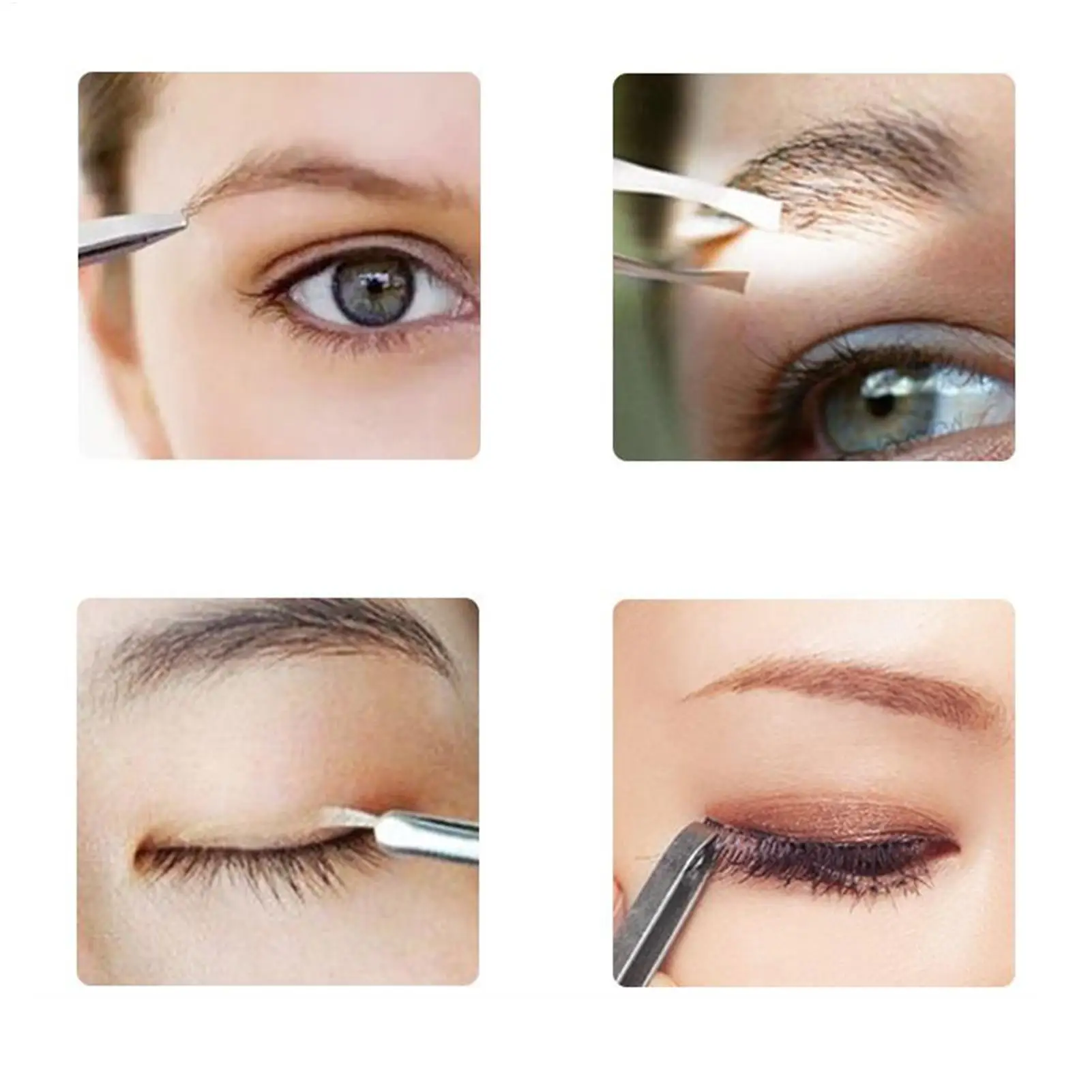 Pinça iluminada para cílios inclinados, braçadeiras para remoção de pelos, sobrancelha, depilação facial, ferramentas de maquiagem cosmética para