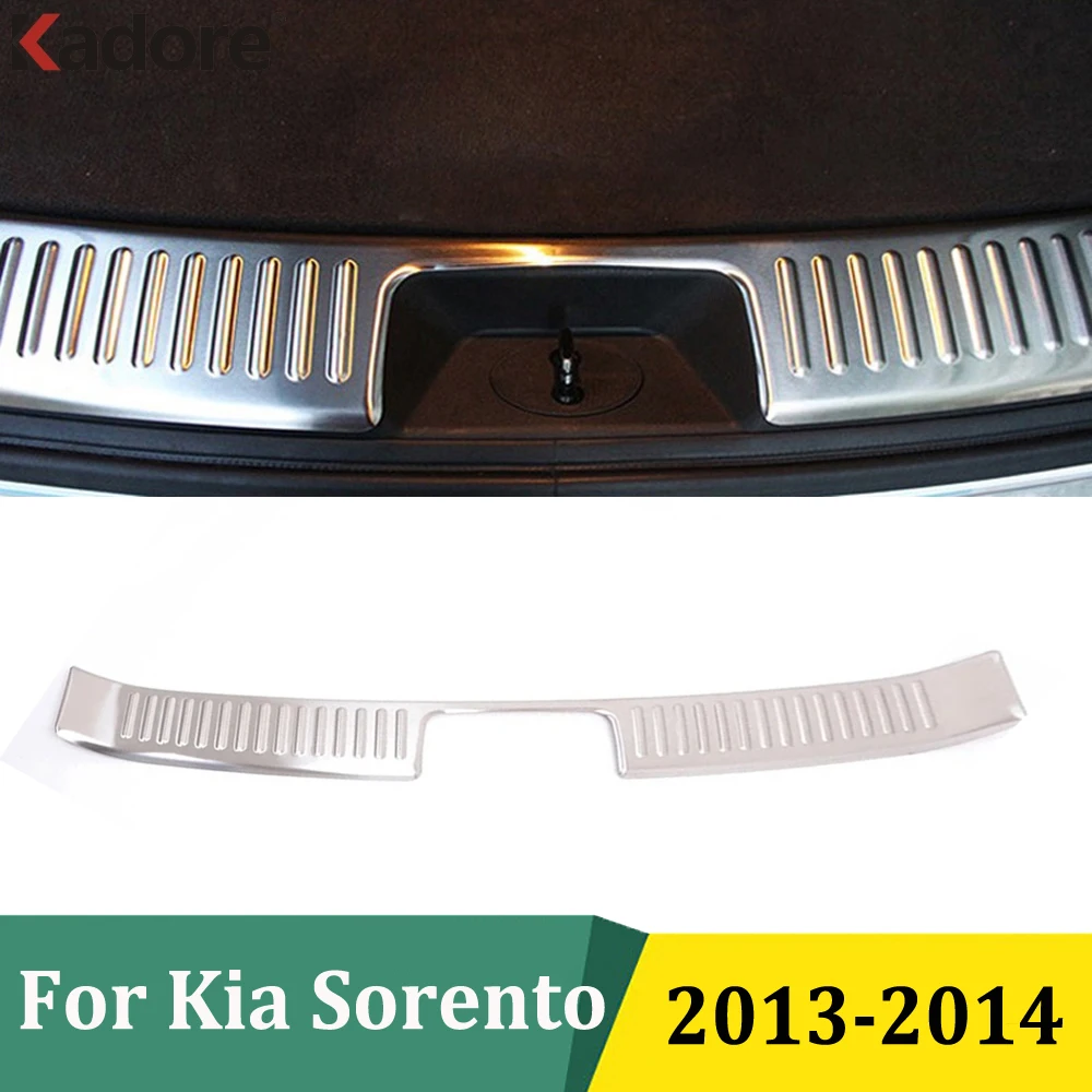 

Для Kia Sorento 2013 2014, защита заднего бампера из нержавеющей стали, порог багажника, педаль, пластина, Стайлинг автомобиля, аксессуары для интерьера