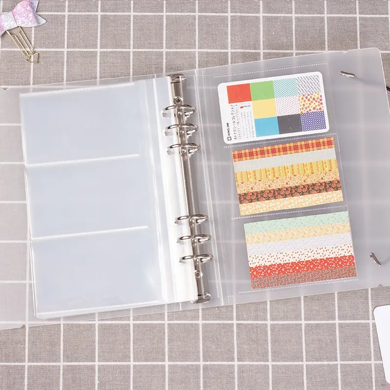 

20Pcs/Set Transparent File Holder 6 Hole Loose Leaf DIY Document Bag Storage Binder Folder Notebook Photo Card Office Stationary