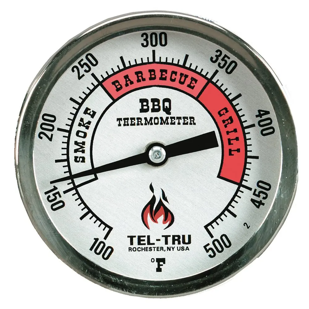 

BQ300 Barbecue Thermometer, 3 inch Aluminum Zoned dial, 4 inch stem, 100/500 Degrees F