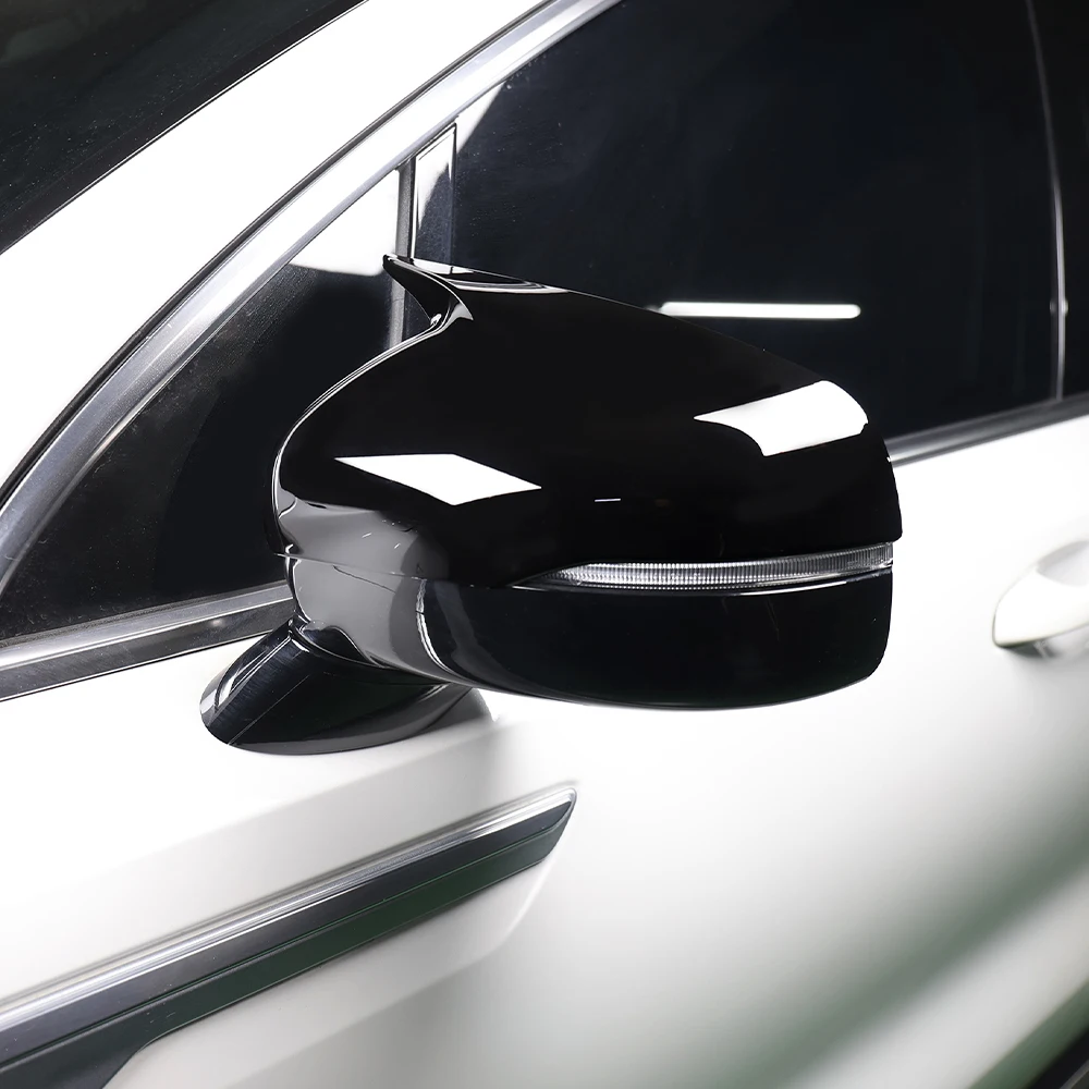 

1Pair Car Exterior Trim Horn-style Rear View Mirror Cover Side Mirror Trim Frame ABS Material Suitable for Kia Sorento/Carnival