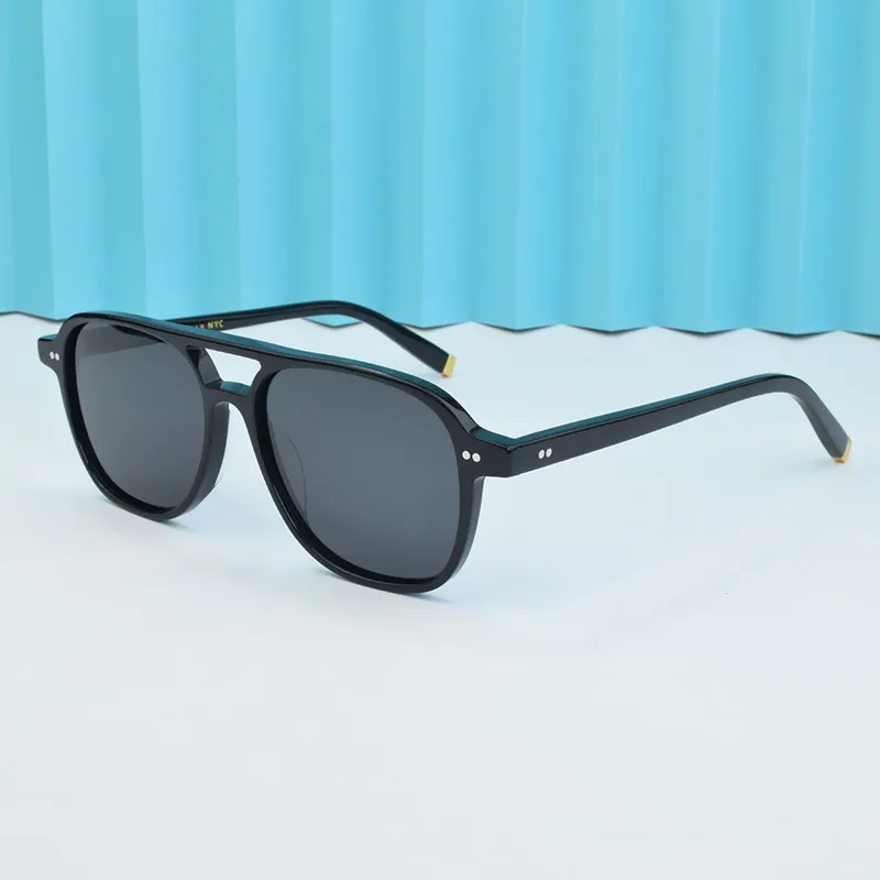 ROGBAE Vintage Acetate Sunglasses Men BJORN High Quality Retro Designer UV400 Sun glasses Women Handmade Luxury Brand Sunglass