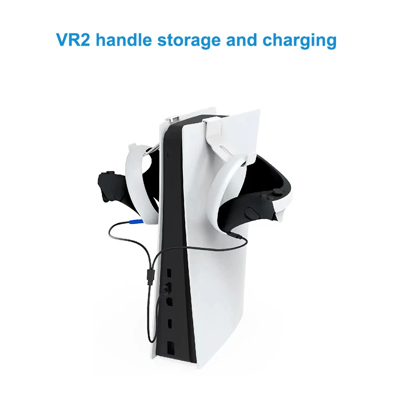 for PS VR2 Controler Charging Cable 2 In 1 for PS5 Handle Bracket VR2 Gamepads Hanging Holder Storage Base Headphone Hanger