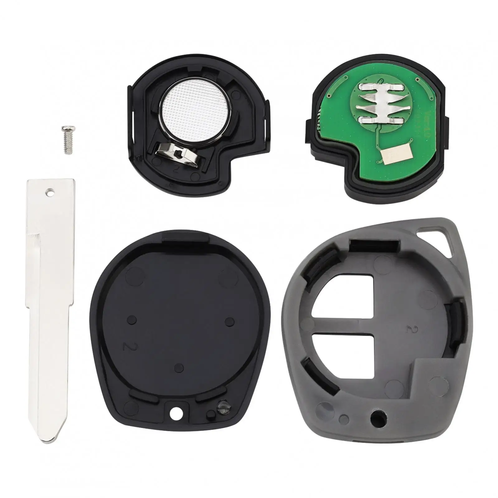 KBRTS-Clé télécommande de voiture à rabat non coupée sans clé, remplacement Fob, adaptée pour Suzuki Swift, puce ID46, lame HU87, approche, 433MHz, FSK, 2 boutons