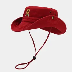 Four Seasons Cotton Flower Embroidery Bucket Hat Fisherman Hat Outdoor Travel Sun Cap For Men And Women 171