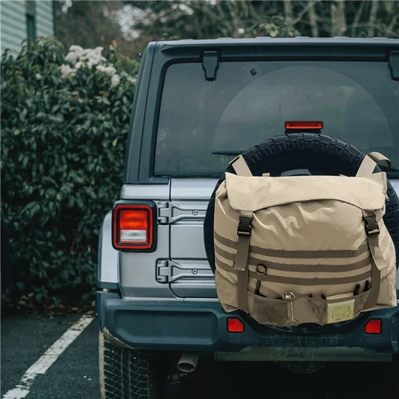 

Spare Tire Trash Bag & Tool Storage Bag, Heavy Duty Off-Road Hanging Organizer for Trucks, SUVs, Jeeps