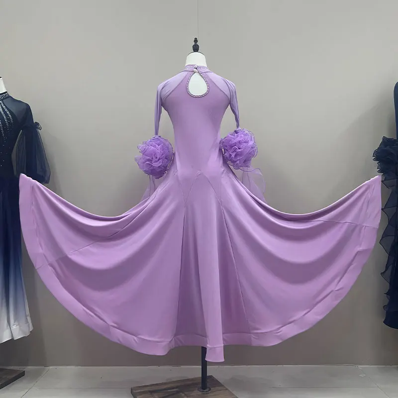 

Новое платье для современного танца, большое свободное платье для вальса, высококачественное платье для бальных танцев, красное танцевальное платье 098