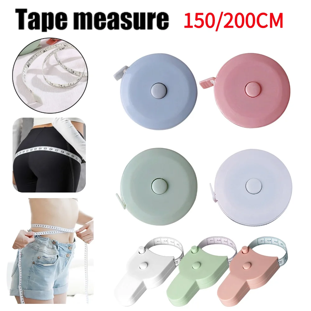 1.5M/2M Soft Sewing Tailor Tape Measure Retractable Scale Measuring Meter Plastic Tape Body Measurement Centimeter