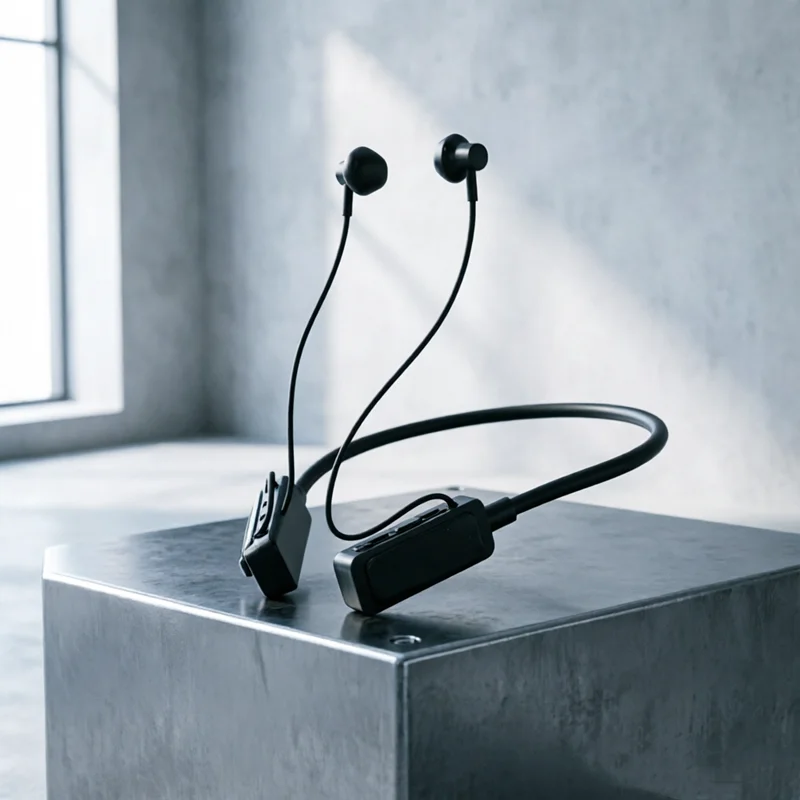 New Long Endurance LED Bluetooth Earphones HiFi Sound Earbuds Wireless Headphone Sports Gamer Neckband Neck-hanging Headsets