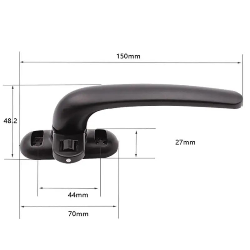 New Hot Universal Window Handle Door Handle Casement Wheel Black Hardware Furniture Supplies Aluminum Alloy