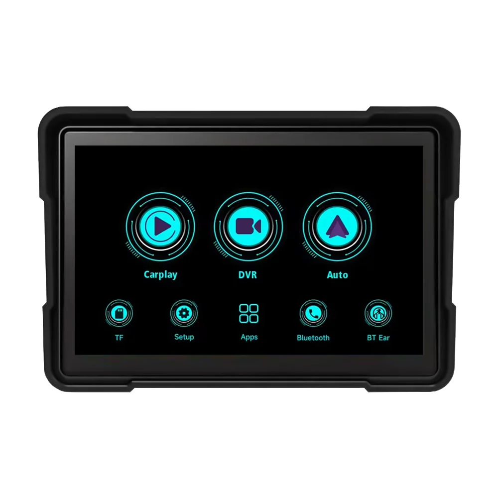 

Motorcycle Android Auto Screen Wireless CarPlay Monitor for Autocycle Autobike Scooter Waterproof MirrorLink Device Waze Spotify