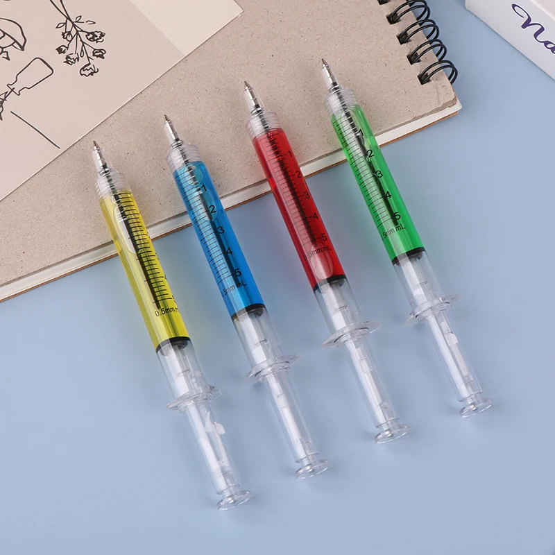 1Pc Syringe Pens Novelty Multi Colors Medical Ballpoint Pens Gifts For Nurses Nursing Student Wholesalers 0.5mm Ballpen