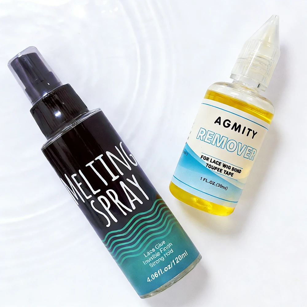 

Lace Melting Spray and Glue Remover Set Invisible Strong Hold Waterproof Lace Bond Spray Gentle Residue-Free Adhesive Remover