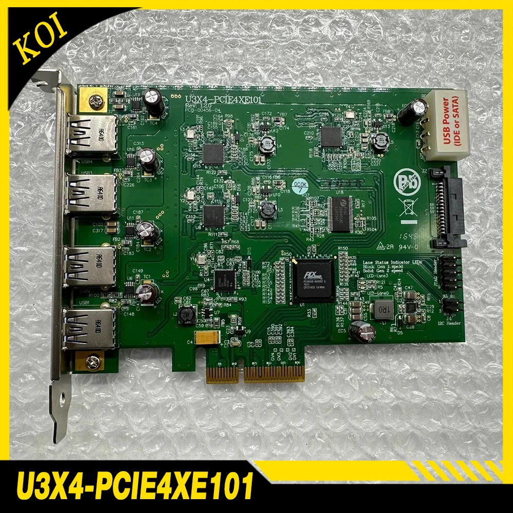 U3X4-PCIE4XE101 quad channel 4-chip USB3.0 PCI Express expansion card camera card