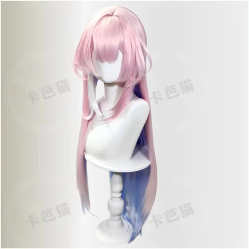 Honkai Star Rail Acheron Anime Cosplay Wig Omphalos Layered Gradient Color Simulation Scalp High Quality Costume Wig