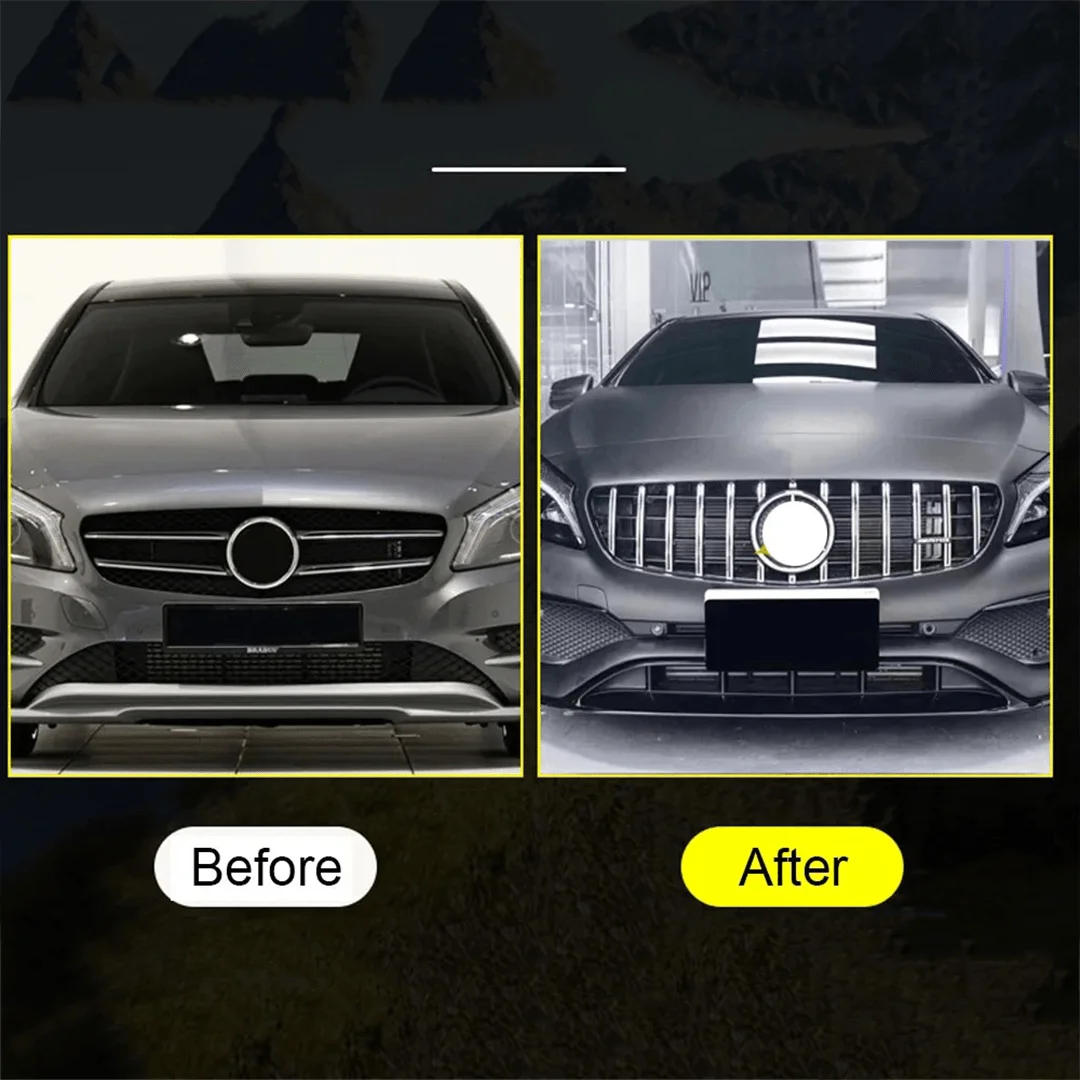 Diamond Style Front Grille For Mercedes Benz A-Class W176 2013-2018 A180-A45 AMG Exterior Upgrade