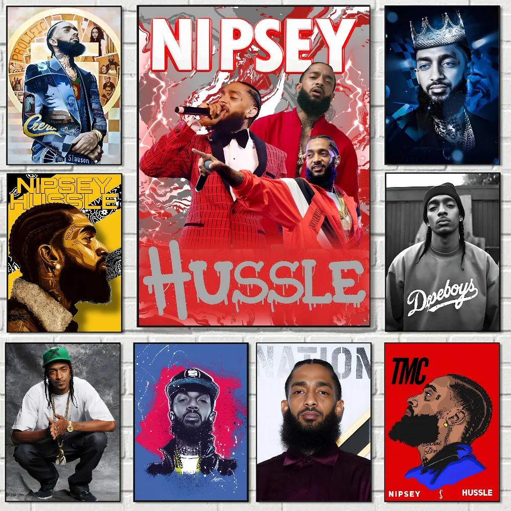 Nipsey Hussle American Rapper Poster Poster Paper Print Home Living Room Bedroom Entrance Bar Restaurant Cafe Art Painting Decor