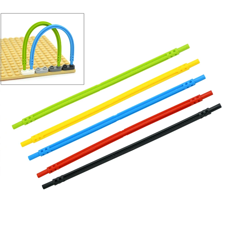 10PCS MOC Parts Axle Hose Soft 16L Compatible with 32202 Bricks DIY Assmble Building Blocks Particle Kid Puzzle Brain Toy Gift