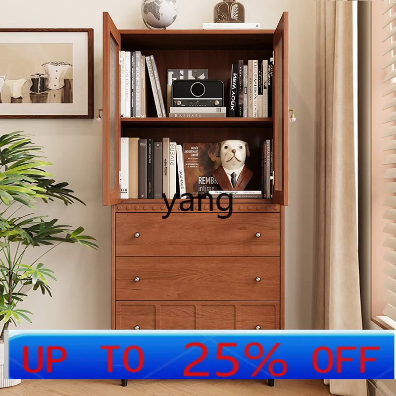

LTT all solid wood bookcase home study multi-functional locker sub-living room storage display cabinet