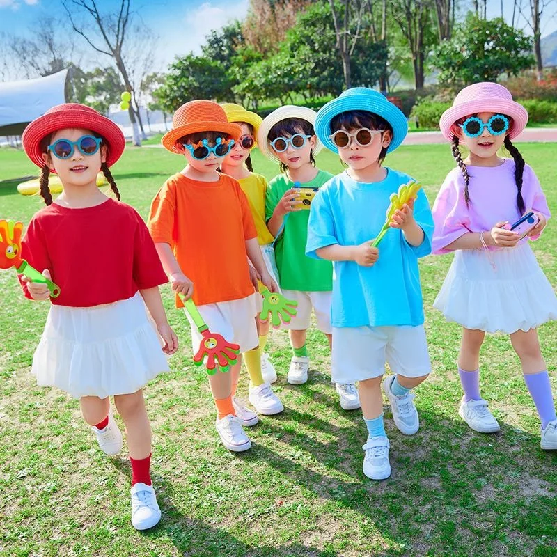 2024 Summer Children Clothes Sets Sports School Outfits for Girl Boy Kid Hip Hop Clothing Streetwear Dopamine Cute Teen Costume