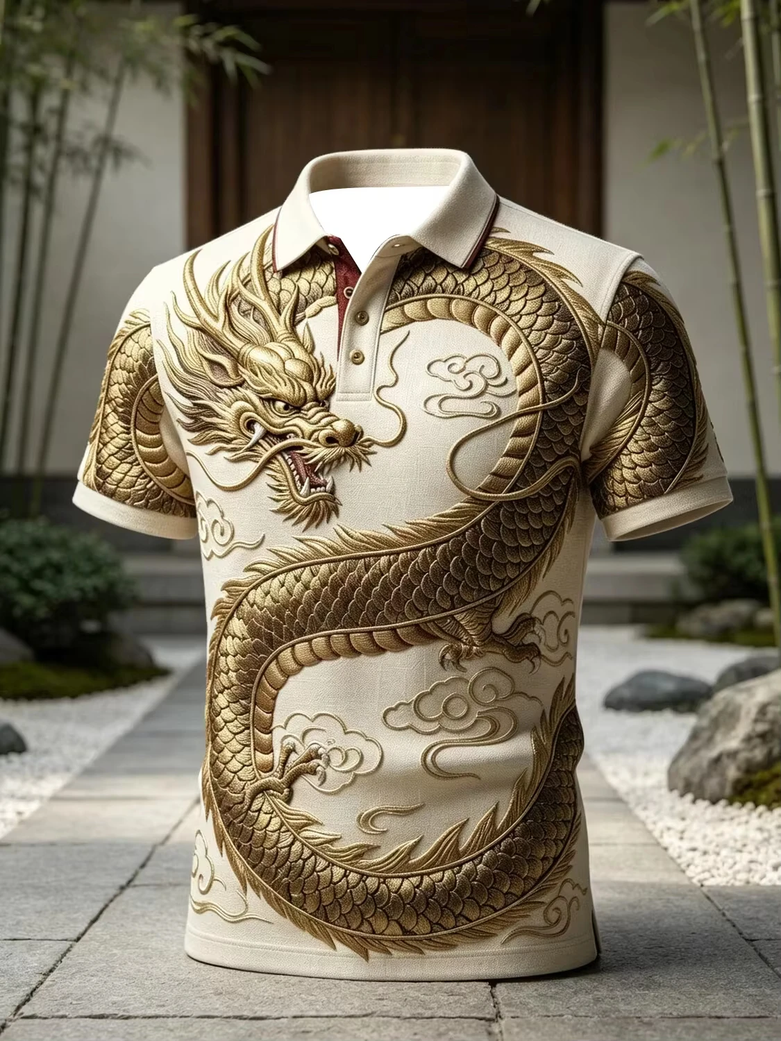 2027 Summer Men's Polo Shirt - Japanese Samurai Series 3D Printed Outdoor Sports Breathable Quick-Drying Top Family Style