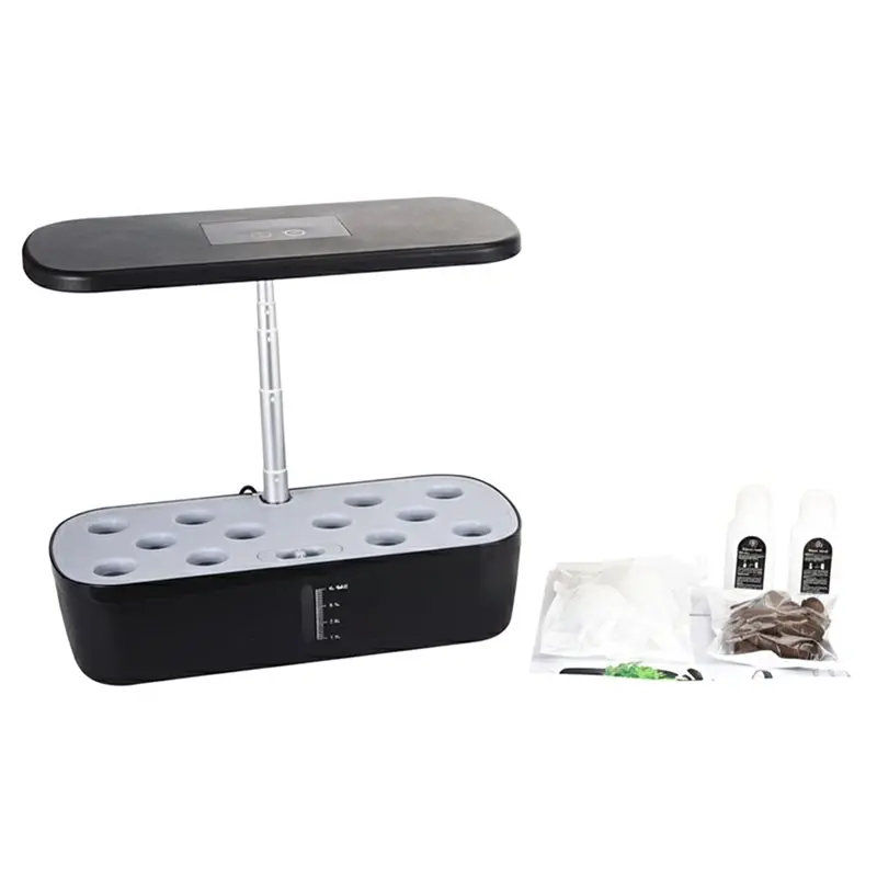 CABE-New Indoor Hydroponic Grow System With 12 Holes Full Spectrum LED Grow Light Automatic Pump For Herbs Vegetables EU Plug