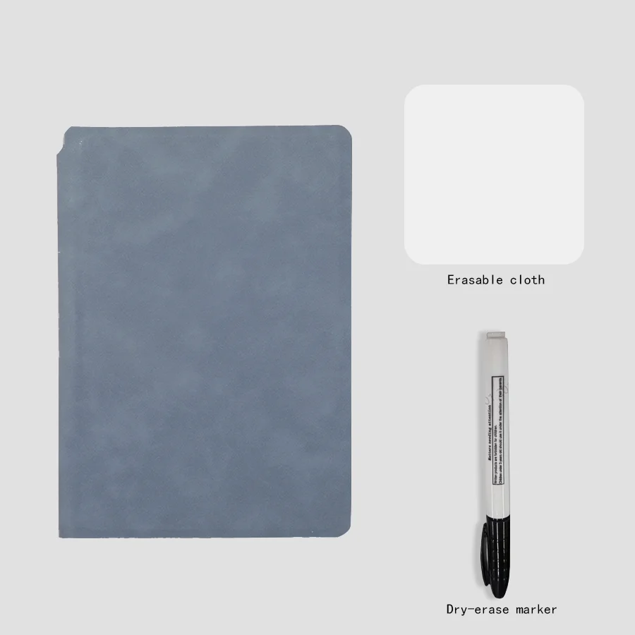 A5 herbruikbare whiteboard-notitieboekjesset met whiteboard-pen Wisdoek Lederen memoblok Weekplanner Draagbaar stijlvol kantoor