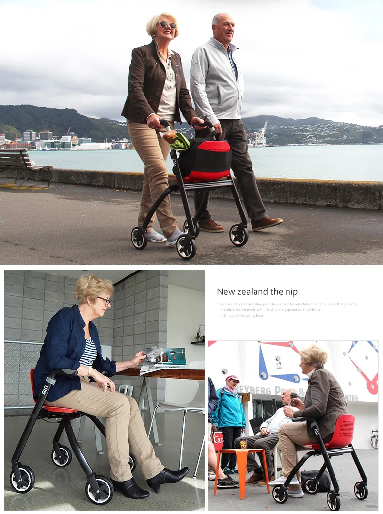 Walking aids for the elderly, crutches and stools assist walking trolleys