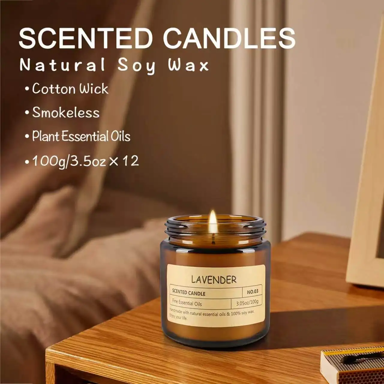 12 Scented Candles (6.4 cm × 6 cm) - 3.5 oz Scented Candles. A Delicate Gift Box Set, Made with Soy Wax and Essential Oils. It Is an Ideal Gift for Women, Teachers, Mothers, Family Members, Friends an image 7