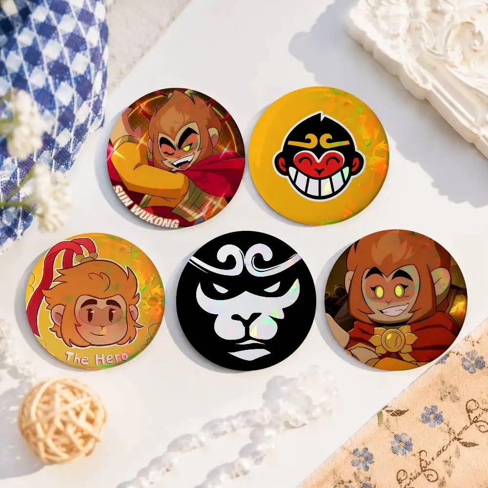 Anime Sun logo Wukong Pin  Anime Brooch Cute Cosplay Badge DIY Clothing Bag Hat Decor Accessories Jewelry Pins Xmas Gifts