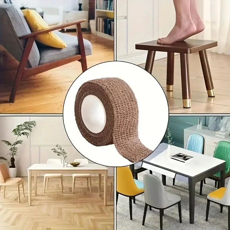 1PC 2.5cm*4m Tapes Chair Leg Floor Protector, Non Slip Furniture Leg Pads Tape, DIY Chair Leg Protectors for Hardwood Floors image 4