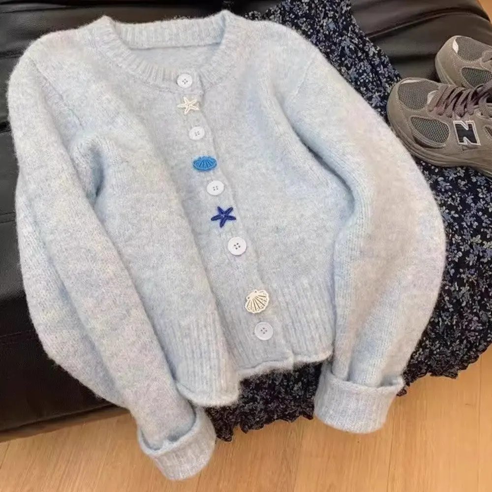 

Business Commute Style Long Sleeve Round Neck Sweater Fitted Design Straight Tube Sleeves No Decoration Required