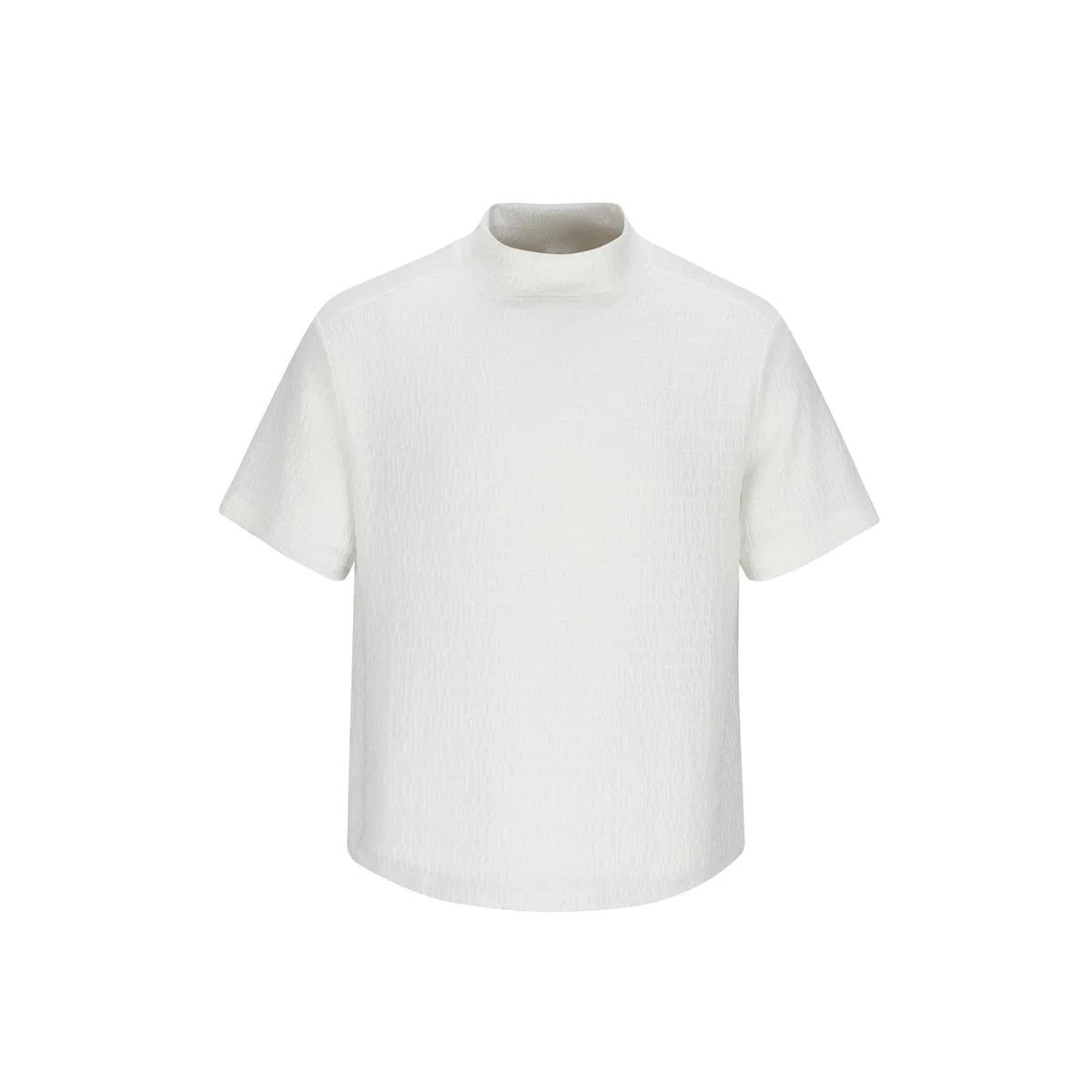 Simple and Trendy Design Sense Loose Small Turtleneck Top Men's 2026 Summer New Short-sleeved T-shirt