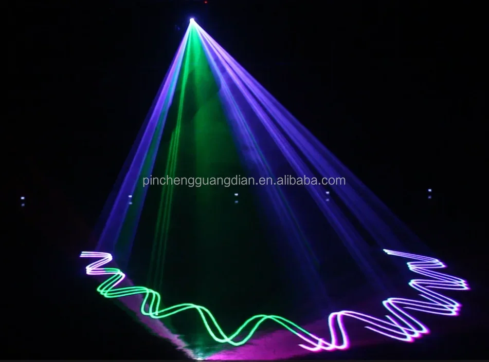 Full Color 2W RGB 3D Animation Projector Disco Dj Lazer Light DMX ILDA Laser Light for Night Club Event Stage